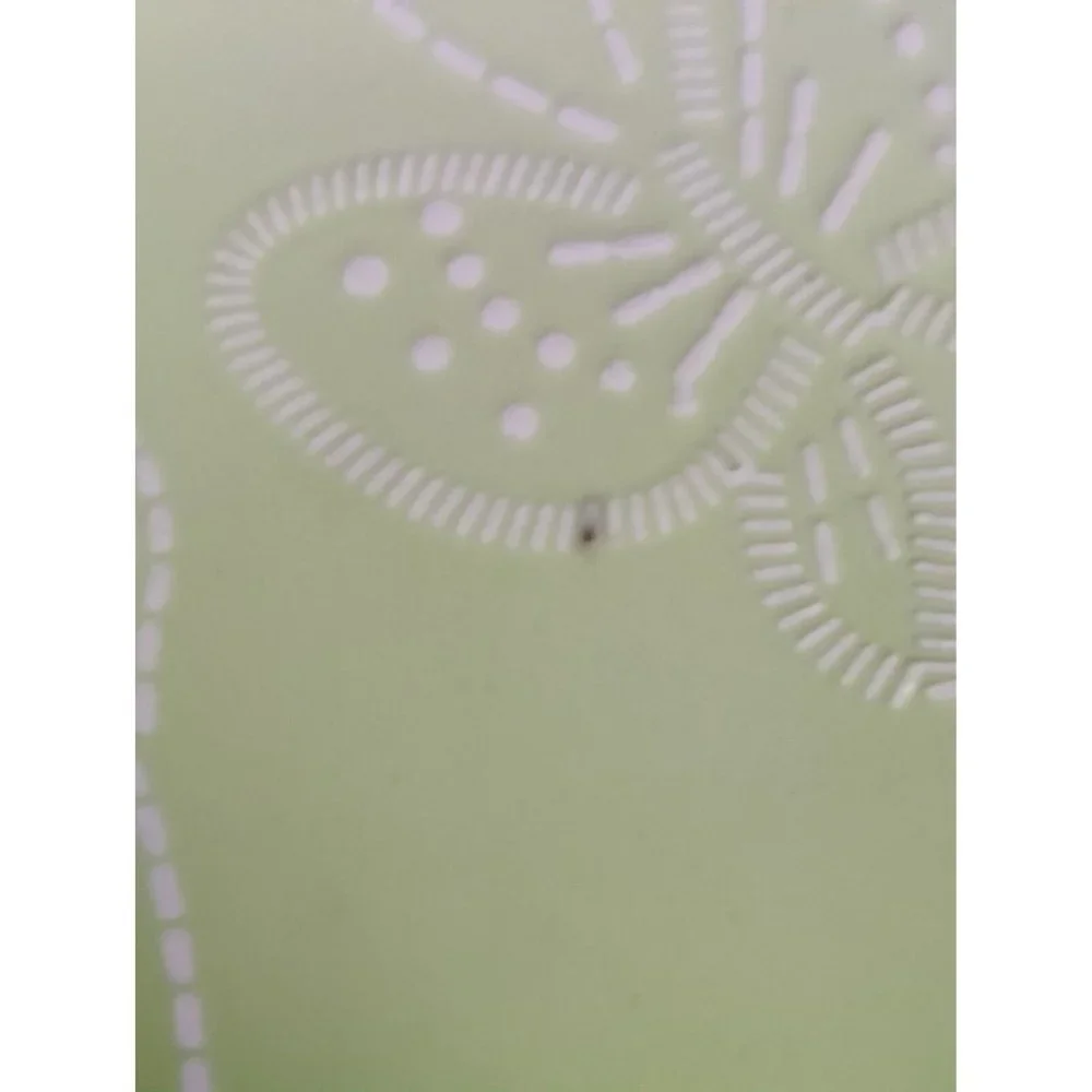 Crate & Barrel Green Egg Shape Plate spring easter Embossed 8x6” set of 4